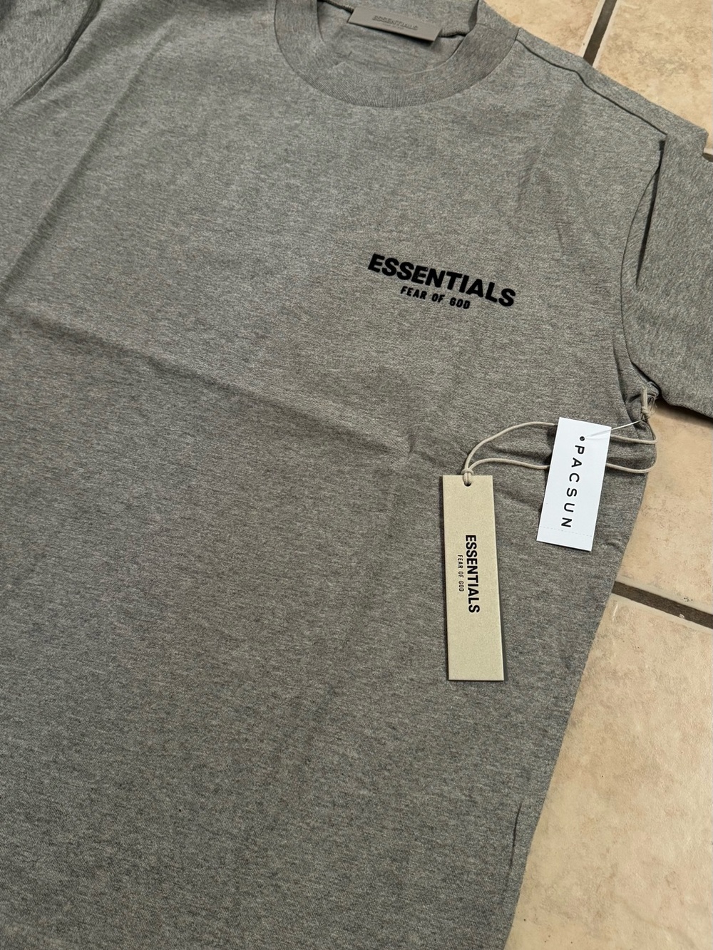 Essentials Grey Logo Short Sleeve Tee - Picture 3 of 6